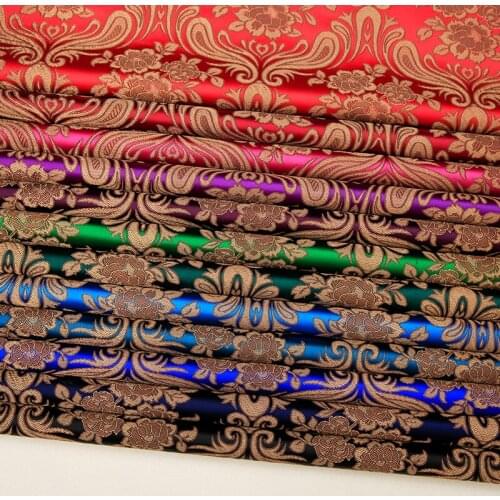 Brocade clothing fabric DIY material 50*75 flower fabric handwork bags