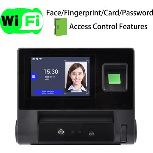 WIFI TCP/IP Body Temperature Measurement 4.3 Inch Dynamic Face Facial Recognition Time Attendance and Access Control System