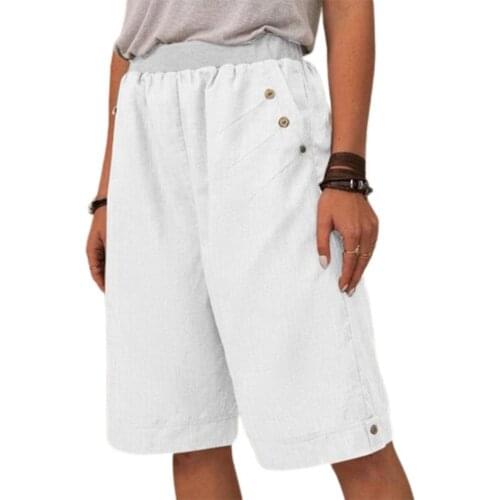 Womens Casual Shorts 2021 Women Shorts Mid Rise Solid Color Mid Rise Loose Short Pants for Outdoor