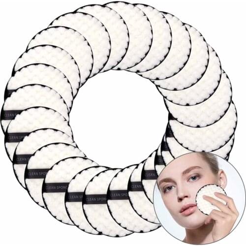 1/2Pcs Reusable Makeup Remover Pads Face Wash Towel Cleansing Disc Microfiber Cloth Remover Reusable Gaskets Makeup Remover Puff