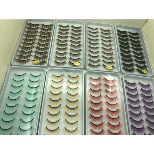 10 Pairs 3D Anime Dolls with False Eyelashes Short False Eyelashes Simulation Natural Curling Short Dolls Eyelashe