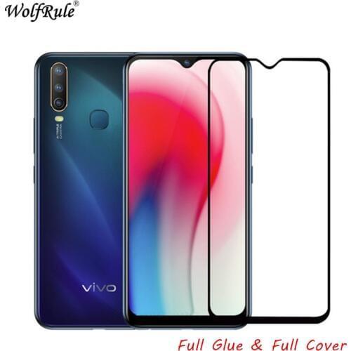 2pcs LCD Screen Protector Vivo Y17 Full Glue Tempered Glass For Vivo Y17 / Y3 Full Cover Phone Glass Vivo Y17 Y3 V1902 6.35"