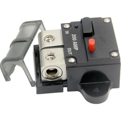 200 AMP Manual Resettable Circuit Breaker Switch Car Stereo Audio Reset Fuse Holder 12V Auto Replacement Parts Car Accessories