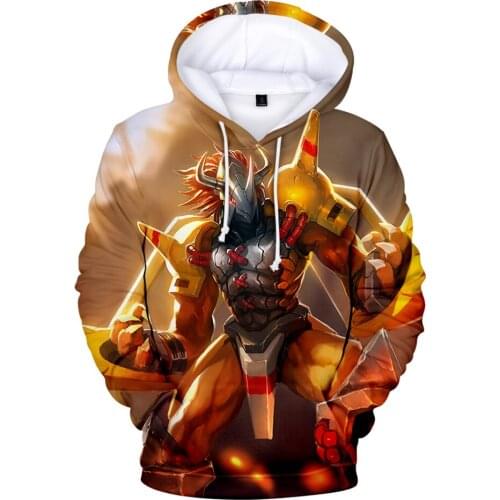 Anime Digimon Adventure 3D Wargreymon Hoodies boy/girls Sweatshirts Men/womens hoodie Casual Long Sleeve Fall/Winter kids tops