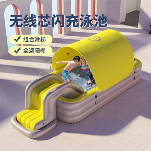 Swimming pool Automatic inflatable swimming pool sunshade Slide folding swimming pool paddling pool inflatable ball pool