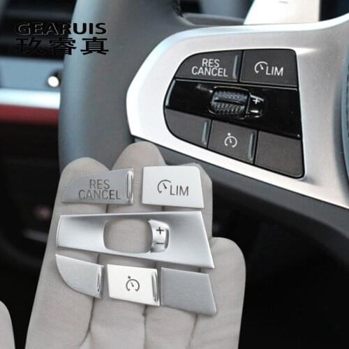 Car Styling for BMW X3 X4 G01 G02 Steering Wheel Buttons switch Frame protection covers Stickers Trim Auto Interior Accessories