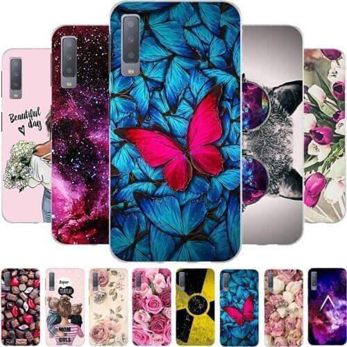 A For Samsung Galaxy A7 2018 Case Silicone Cover A750 A750F Case 6.0' TPU Phone case For Samsung A 7 2018 750 750F Fundas Coque