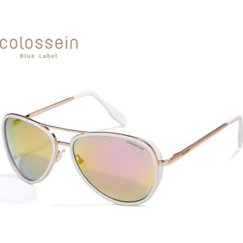 COLOSSEIN Pilot Sunglasses Women 2020 Vintage Fashion Coating Sun Glasses Metal Frame Men Outdoor Gafas De Sol UV400