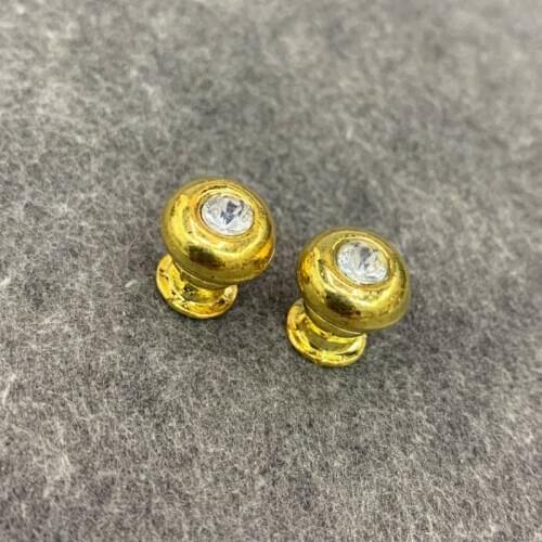 12x Furniture Handles Jewelry Wooden Box Small Handles Gold Drawer Cabinet Pulls Knob 11mm Carton Craft Cosmetic box Accessories