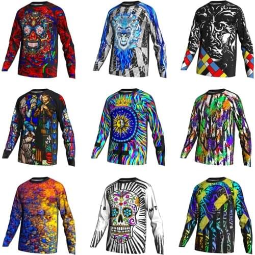 17 Colors New Style Thin Cycling Bike jerseys Mtb Motocross Racing T Shirt Downhill DH Short sleeve Clothing Mx Summer Sportwear
