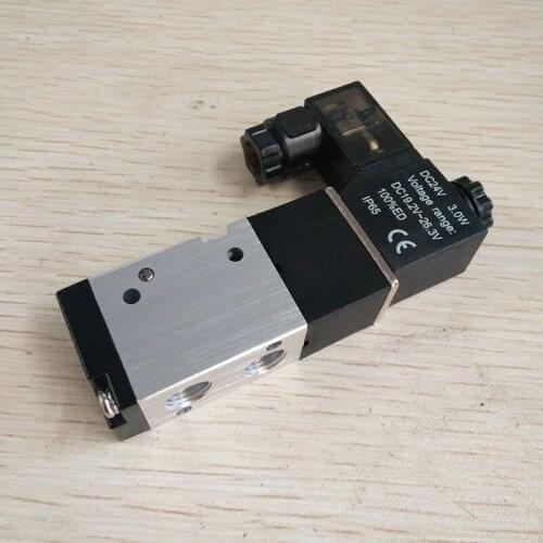 GOGO Pneumatic solenoid valve 3V310-10 3/8 inch 3V310-08 1/4 BSP 220V AC 3 way air control valve with Plug type red LED light