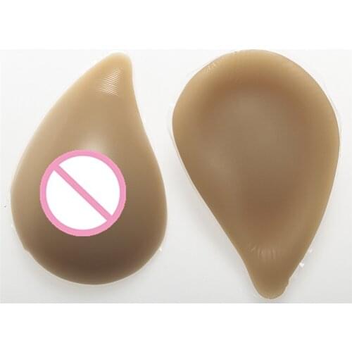 Brown Fake Boobs 800g/Pair Realistic Silicone Breasts Forms for Drag Queen Crossdresser Artificial Breast Transgender Shemale