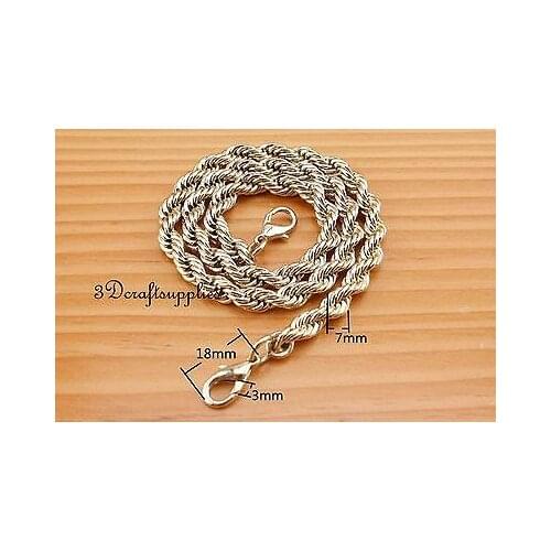 Purse chain metal handle purse chain strap chain light gold 50 cm AC25