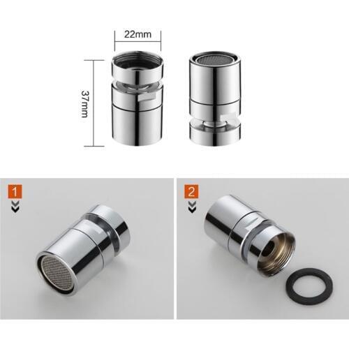 Brass Water Saving Tap Faucet Aerator Sprayer Attachment with 360-Degree Swivel 4XFB