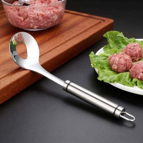 Meatball Spoon Stainless Steel Non-stick Long Handle Kitchen Accessories Easy To Make Meatballs Meat Poultry Tools Free Shipping