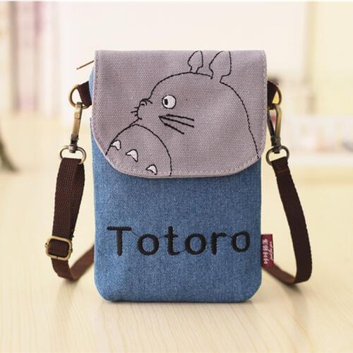 Small Canvas Lovely Animal Crossbody Shoulder Bag For Women Girls Lady Summer Mini Mobile Phone Clutch Organizer Bags Wallet