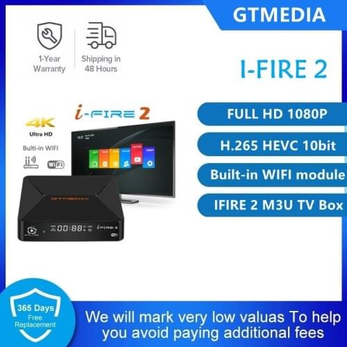 GTMEDIA IFIRE2 Built-in WIFI H.265 HEVC 10bit 2.4G Support M3U Youtube And 2.4G Wireless Remote Control