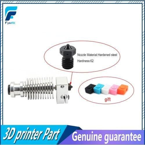 Upgrade HeatSink Extruder Radiator + E3D Hotend Block + Hardened Steel V6 Nozzle For 1.75mm Filament PT100 Prusa I3 MK3