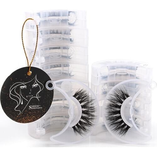 Wholesale Mink Lashes Natural False Eyelashes Makeup Eyelashes 3D Eyelash Mink Volum Eyelash Bulk Wholesale Lashes moon packing