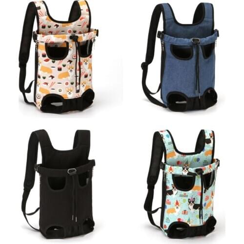 Dog Carrier Backpack Legs Out Portable Hands-Free Pet Puppy Travel Bag 20CA