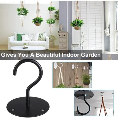 Ceiling Hooks for Hanging Plant Wall Mount Plant Hanger Bracket for Hanging Lanterns Bird Feeders Wind Chimes Home Decor Storage