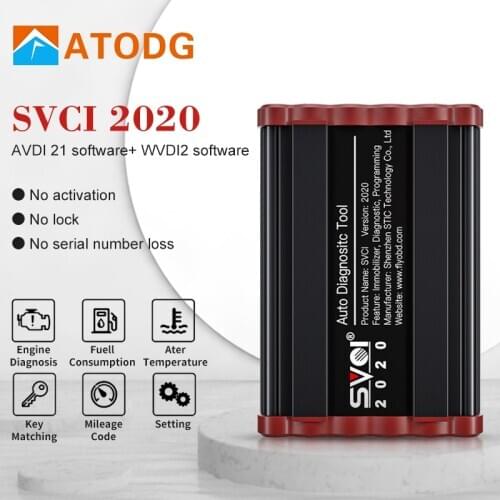 OBD2 SVCI 2020 V38.1 Key Programmer VVDI2 SVCI V2014 V2015 V2018 V2019 No Limited SVCI Abrites Commander For Vag Update