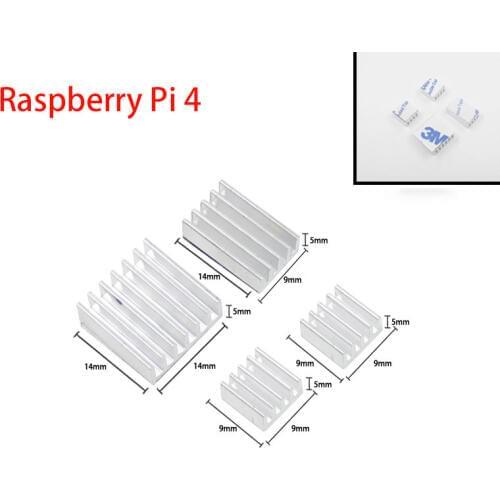 Raspberry Pi 4 Heat Sink Aluminum Cooler Radiator for Raspberry Pi 4 Model B Heatsinks for Raspberry Pi 4B