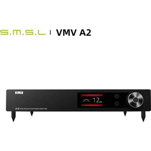 SMSL VMV A2 High resolution power amplifier 32bit 768KHZ DSD512 bluetooth XMOS 200w subwoofer pre output 2.1 audio power amp