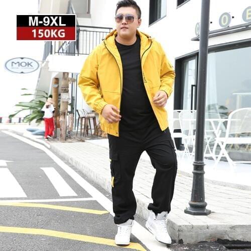 Tracksuit Men Jacket Hoodies Mens Sports Cargo Pants 2020 Tracksuits 2 Piece Set Plus Size 7XL 8XL 9XL Loose Trousers Clothes