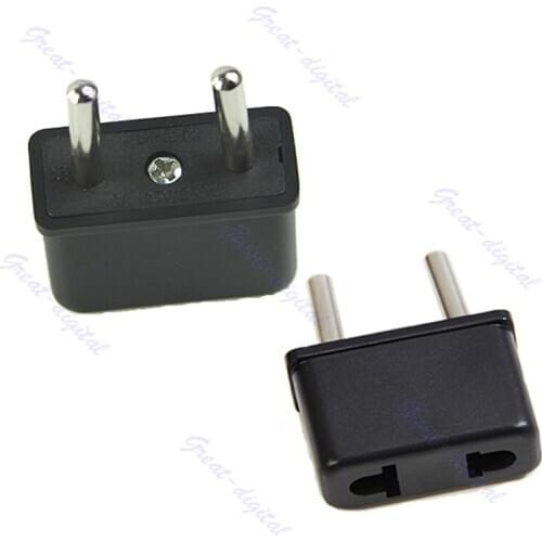 US To EU Europe 220v Standard Ac Power Plug Adapter Outlet Travel Converter B85C
