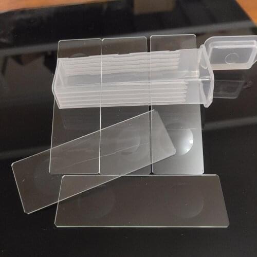 5Pcs 1mm Thickness Cavity Glass Coverslips Double Concave Microscope Glass Slides Reusable Laboratory Blank Sample Cover Glass