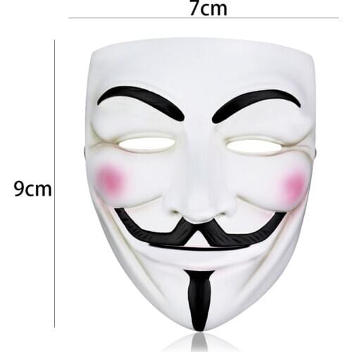 1pcs V For Vendetta Mask Halloween Masquerade Scary Party Supplies Cosplay Costume Accessory Props Anonymous Movie Guy Fawkes