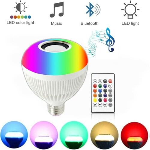 LED Bluetooth Remote Control RGB 16 Colors Changing Light Bulb Smart Music Diode Home Party Decoration Night Bedroom Lighting 40