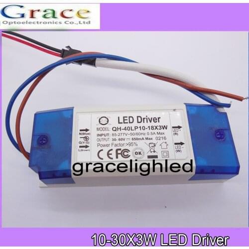 2 Pieces 10-18x3W 650mA LED Driver 30W 40W DC30-60V High Power LED Powr Supply For Floodlight