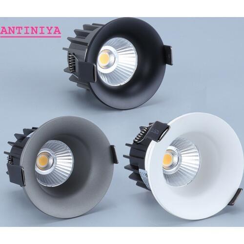 High quality round Dimmable recesse LED Downlights 7W 9W 12W COB LED Ceiling Lamp Spot Lights AC110-220V Indoor Lighting