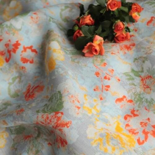 High grade ramie fabric digital printing tissus Top grade shirt, dress, pants sewing