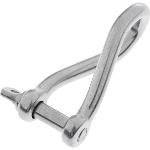 1 Pcs 8mm Yacht Boat Twisted Anchor Shackle Corrosion Resistance 316 Stainless Steel