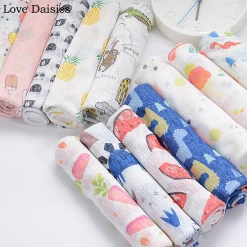 Cartoon Fruit Chiffon 100% Polyester Thin Soft Tansparent Fabric Textile for Kid Summer Sunscreen Apparel Clothing Outwear Dress