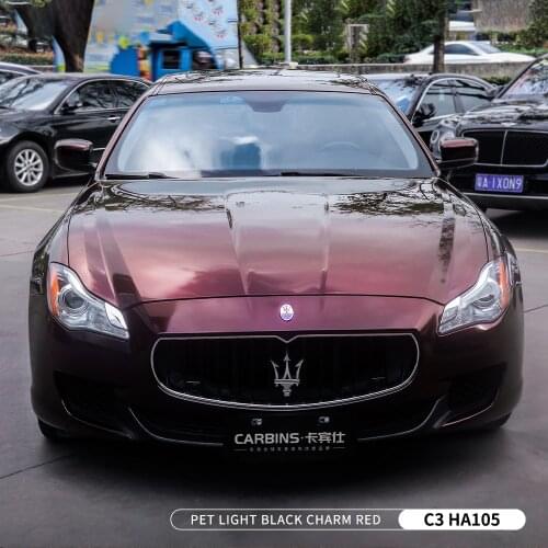 2021 Good Quality PVC Adhesive Film Protection Black And Red 1.52*18m Chameleon Car Wrapping Vinyl