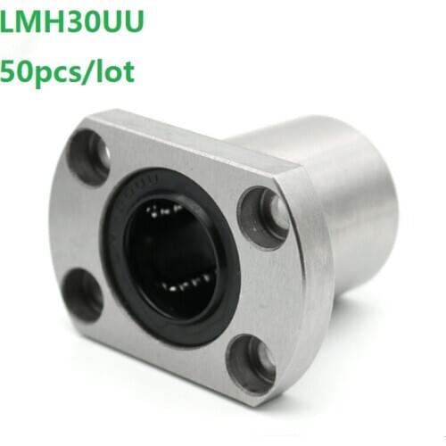 50pcs/lot LMH30UU LMH30 Flange Linear Bearing CNC Linear Bushing for 3D printer parts Rods