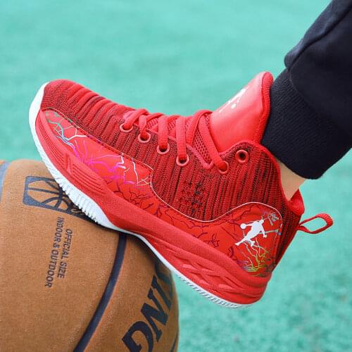 Boys Brand Basketball Shoes For Kids Sneakers Thick Sole Non-slip Children Sports Shoes Child Boy Basket Trainer Shoes