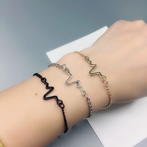 Nostalgia Nurse Doctor Heart Beat Wave Medical Alert Charm Bracelets For Women Men Inspired Jewelry Couple Jewelry Delicate