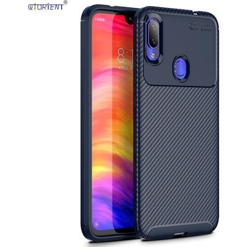 Bumper Case For Xiaomi Redmi Note 7 Pro Soft Silicone Matte Cover Xaomi Xiomi Red Mi Note7 Carbon Fiber Shockproof Phone Cases