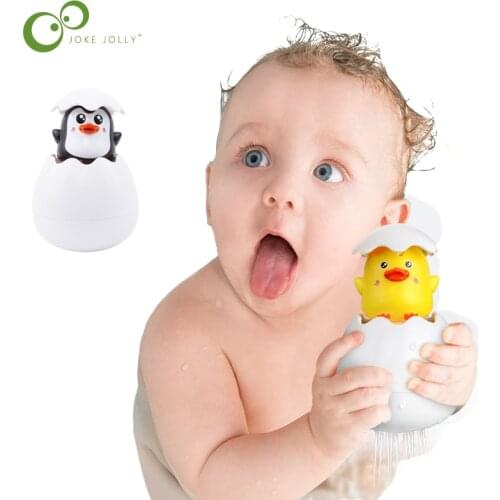 Baby Bathing Toy Kids Cute Duck Penguin Egg Water Spray Sprinkler Bathroom Sprinkling Shower Swimming Water Toys Kids Gift DDJ