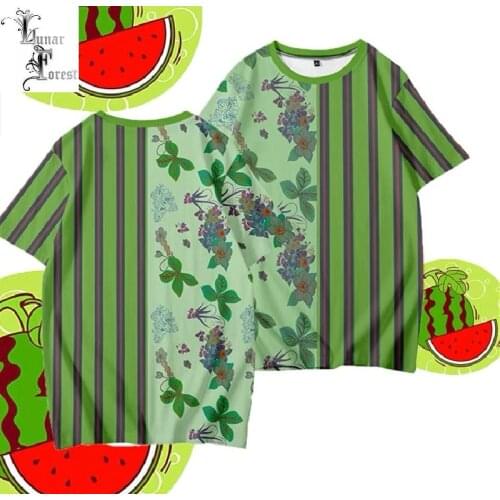 Watermelon Suica Funny 3D Printing T-shirt Summer Fashion Round Neck Short Sleeve Popular Japan Harajuku Streetwear Plus Size