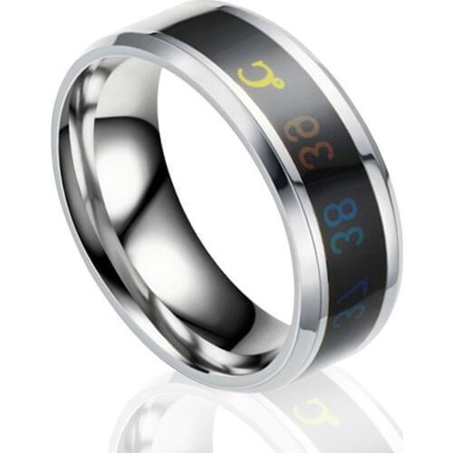 Ring for Lovers Smart Temperature Ring Mood Temperature Display Men Women Ring Perfect Gift Delicate Elegant