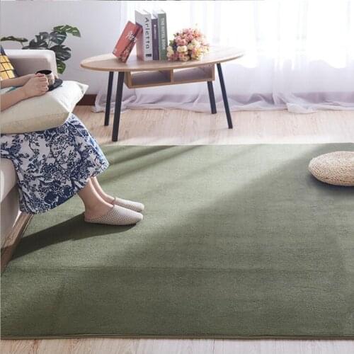 Coral Velvet Carpet Modern Living Room Home Decor Short Plush Children Play Mat Solid Color Bedside Rug Non-slip Moisture-proof