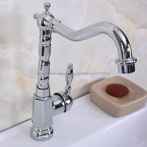 Bathroom sink faucet cold and hot bathroom faucet chrome water mixer tap brass basin faucet mixer Nnf927