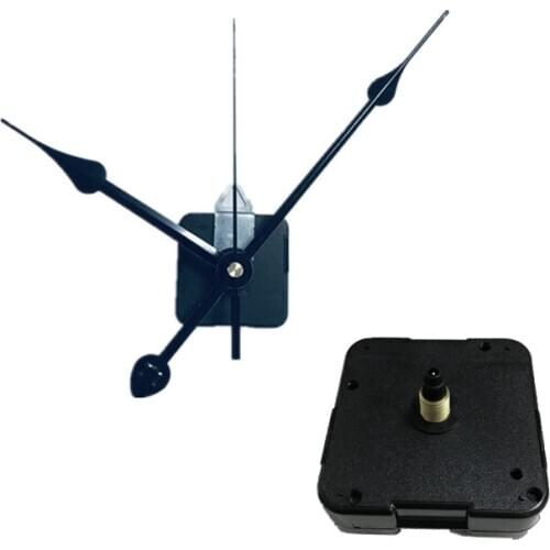 Precision12888 Wall Clock Mechanism 8/11/13/16/19/22mm Quartz Movement Machine Black Hands Repair Kit Tool Replace Set With Hook