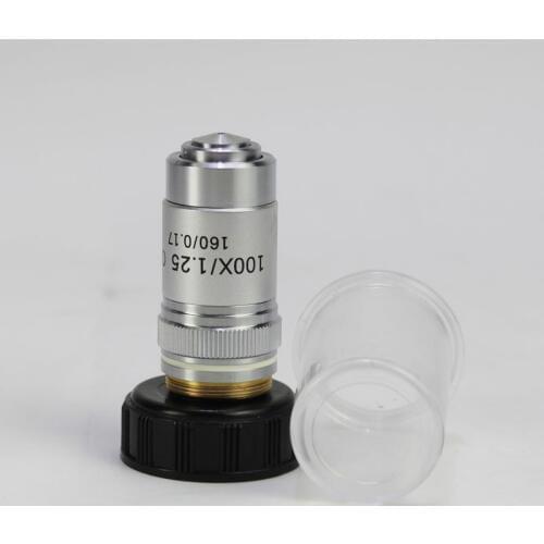 100 Times 100X 195 Biomicroscope System Achromatic Lab Laboratory Education Bio-Microscope Biological Microscope Objective Lens